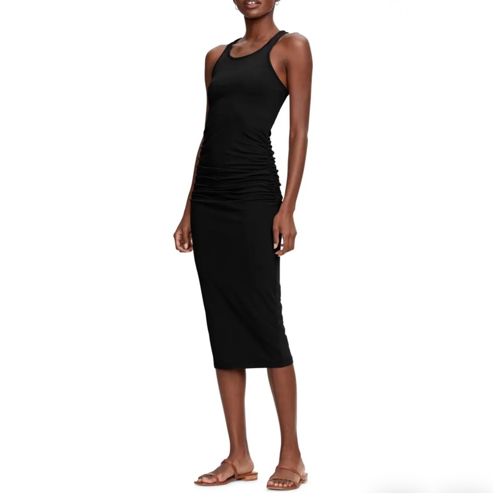 Michael Stars Black Racerback Midi Dress - Picture 1 of 7